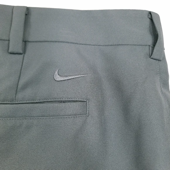 NIKE Men's Big & Tall Dri-FIT Pants Gray Pleated Rubber Grip - Size 44 Unhemmed - Picture 5 of 8